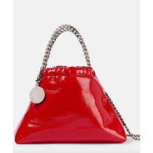 Red patent leather stella mccartney falabella crossbody pouch
